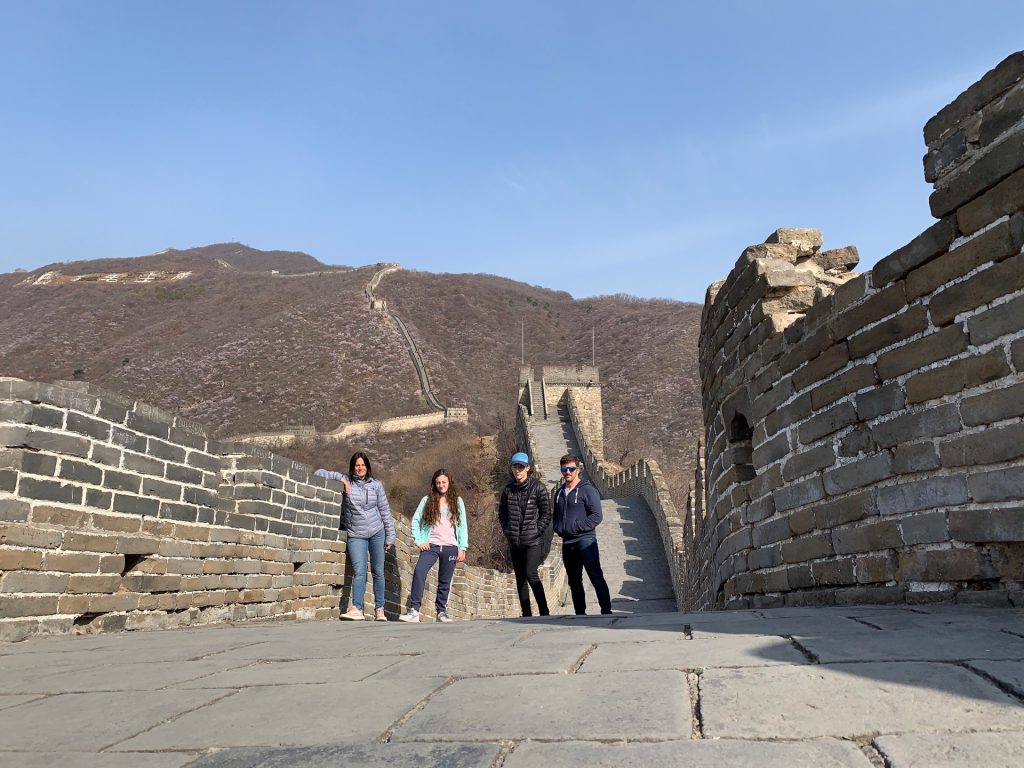 Marzo en China. Fue uno de los primeros países que visitaron: la Gran Muralla no podía quedar afuera de este viaje.