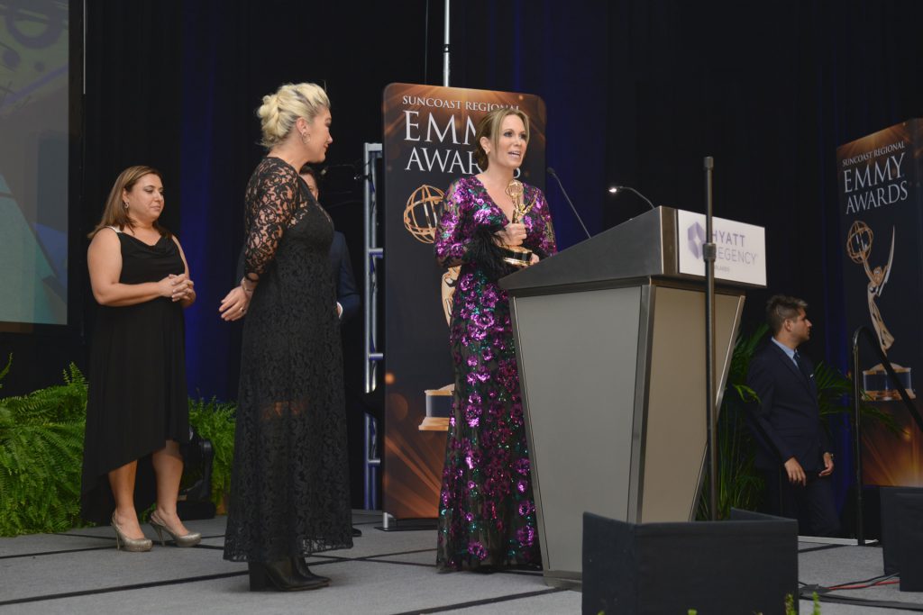 "Que sigan confiando en nosotros y el contenido positivo que hacemos día a día para los niños de las comunidades hispanas es verdaderamente un orgullo", dijo Natalia al recibir su Emmy por Corazones Guerreros. 