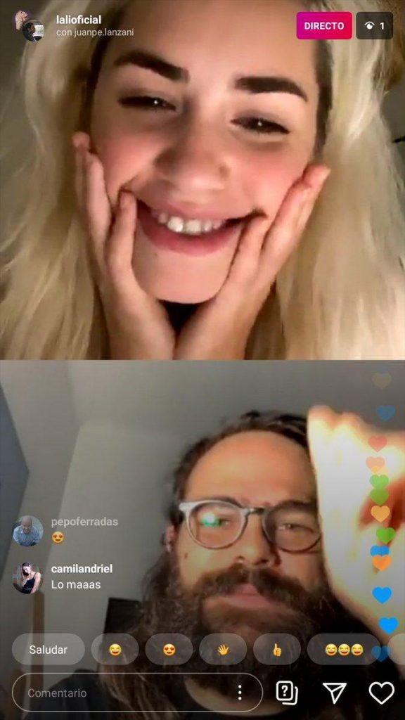 Lali y Peter compartiendo recuerdos de Casi Ángeles en Instagram