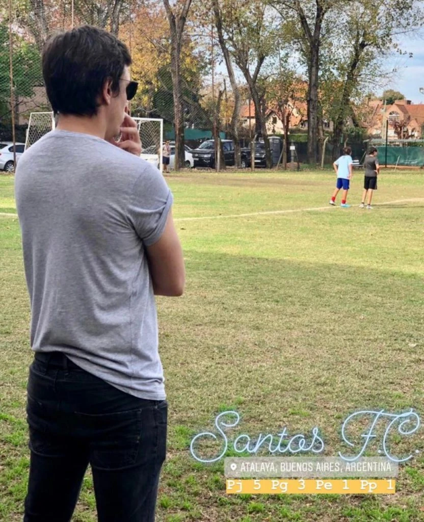 García Moritán, muy atento durante el partido. 