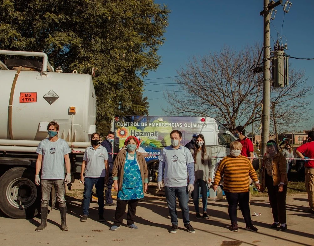 "Hoy estuvimos en Las Praderas, Campana", contó García Moritán al volver de su tercera misión.