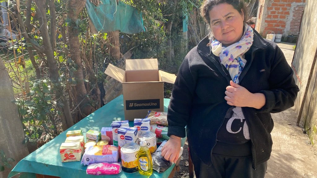 "Hay hogares en los que la caja llegó cuando ya no tenían qué comer", contó Muiño. 