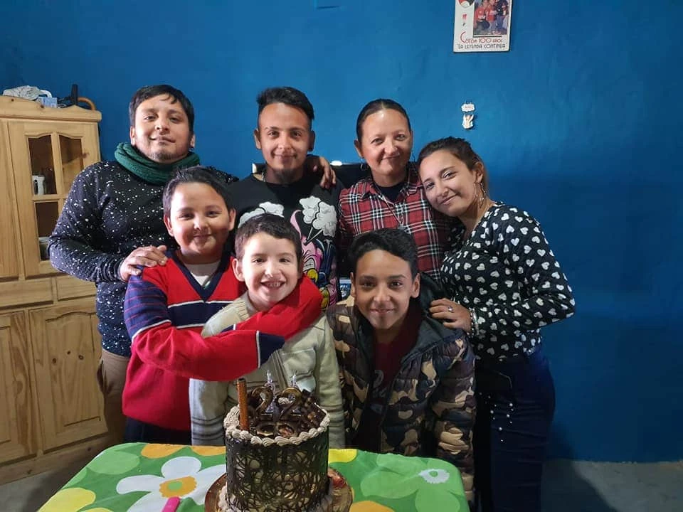 La familia Villanueva a pleno. Los hermanos son muy unidos y todos se consideran amantes de la música.