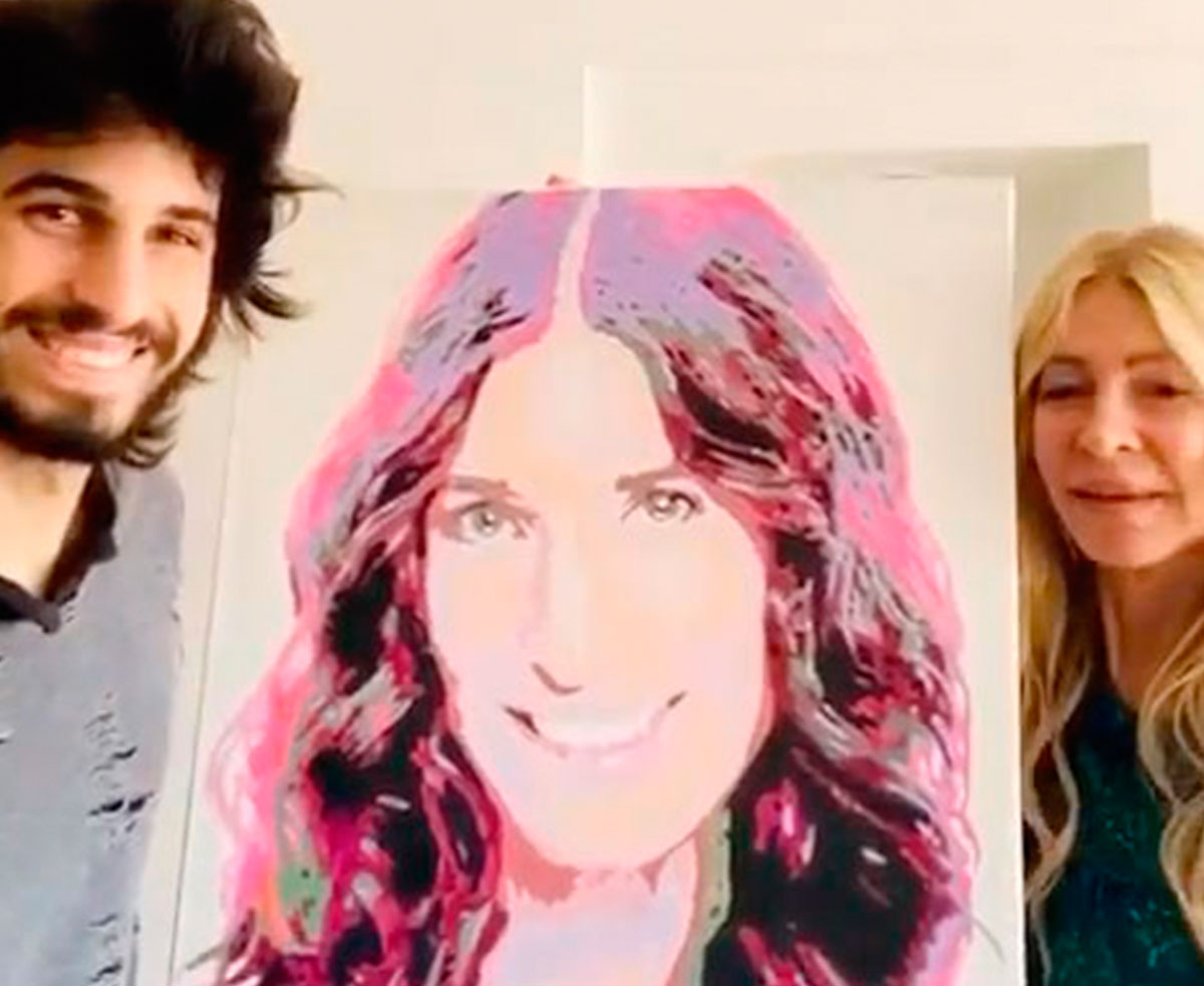 Así se pintó el retrato que el hijo de Romina Yan le obsequió a su abuela, Cris Morena, y la emocionó: “El mejor regalo del mundo"