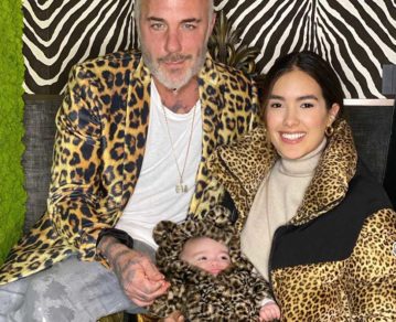 Sharon Fonseca y Gianluca Vacchi embelesados con su pequeña hija: "Ya manda besos"