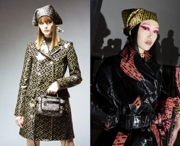 Estilos: el furor por las bandanas para el pelo en el desfile de Versace