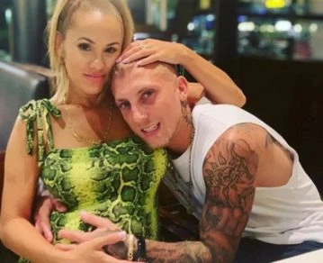 Barby Silenzi y El Polaco. Foto archivo.