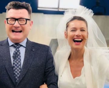 La foto vintage de Pampita y Gabriel Oliveri en blanco y negro