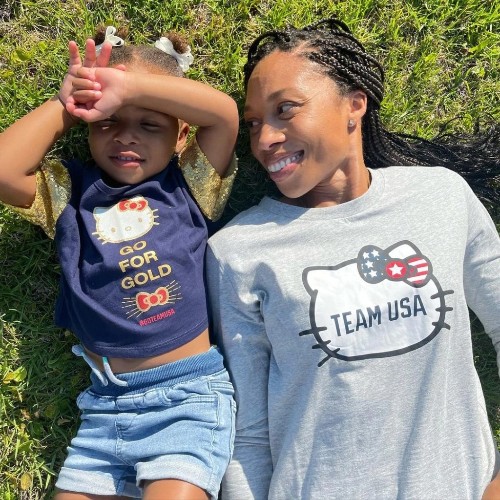 Allyson Felix, la velocista estadounidense quee scondio un embarazo para competir