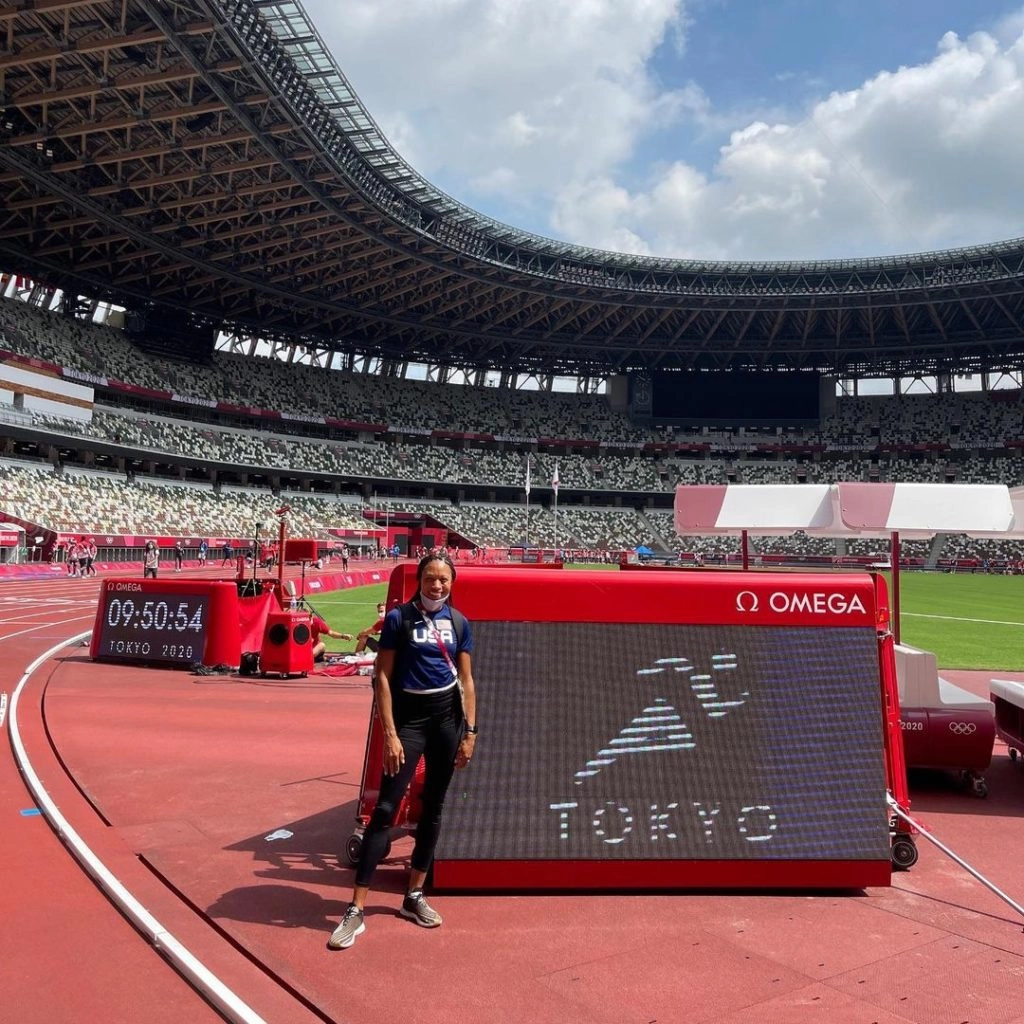 Allyson Felix, la velocista estadounidense quee scondio un embarazo para competir