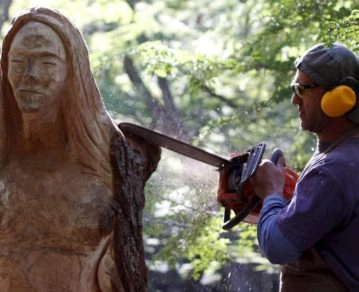el Bosque Tallado del cerro Piltriquitrón, en El Bolsón, Provincia de Río Negro (Argentina)