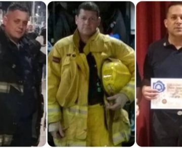 Cristian Ragazzoni, Gabriel Fedeli y Pablo Silva prestaban servicio en el Destacamento 2 de Tres de Febrero. Este martes fallecieron al tratar de apagar un incendio en un departamento de avenida San Martín.