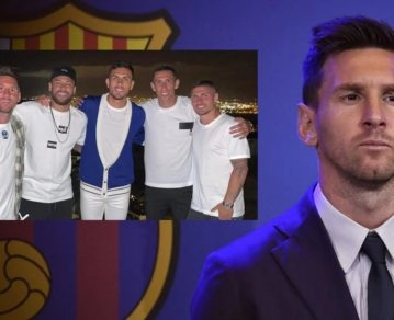 La foto de Messi con los jugadores del PSG