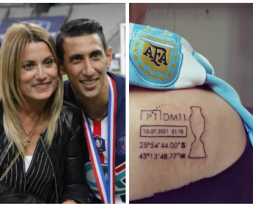 Ángel Di María: una fan brasileña se tatuó su gol en el Maracaná y ahora le pide permiso a su esposa para que se lo firme