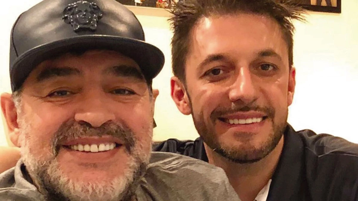 Diego y Morla, dueño de la marca Maradona