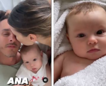 El domingo de lluvia de Pampita y Roberto García Moritan: siesta y dulce momento con su hija Ana