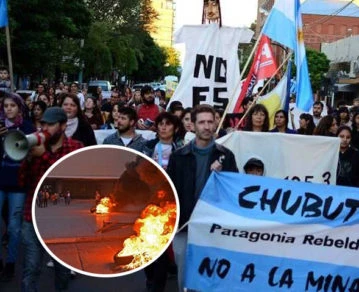 Chubut, fuertes protestas antimineras
