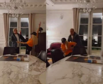 Así fue la chistosa caida de Wanda Nara y Kennys Palacios que se volvió viral