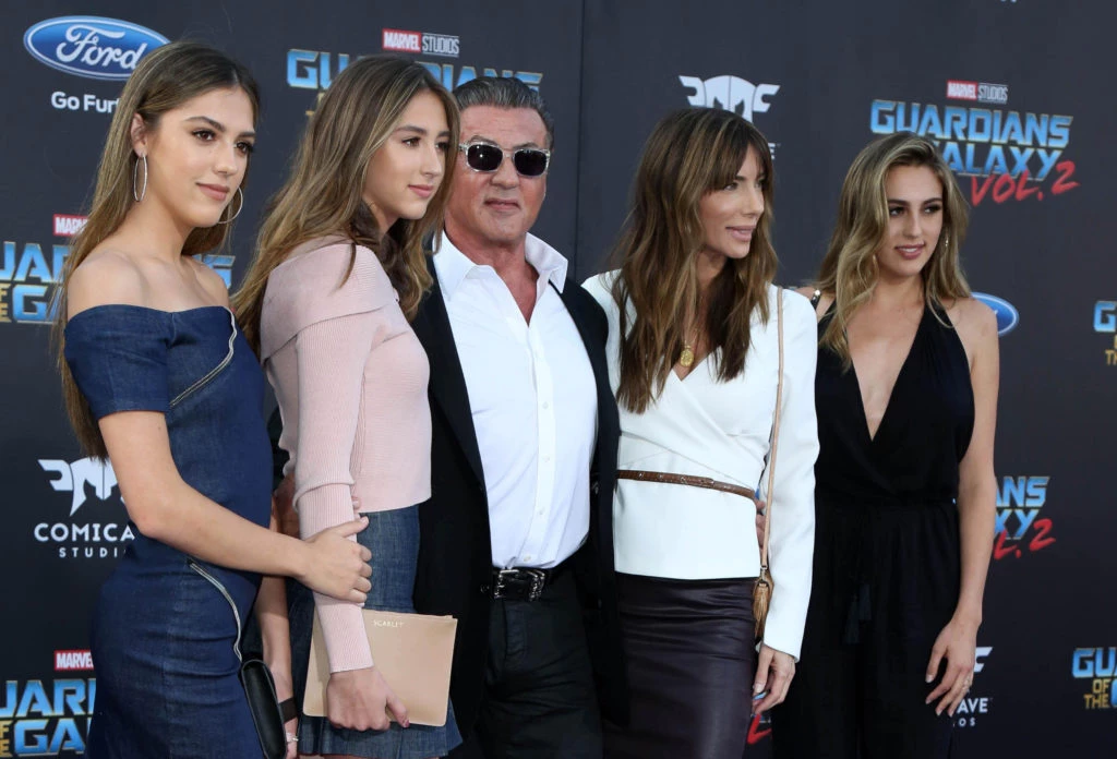 Sylvester Stallone, Jennifer Flavin y familia. 