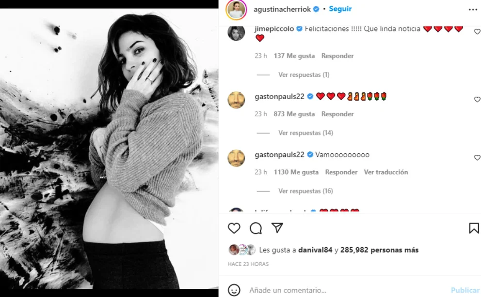 El mensaje de Gaston Pauls a Agustina Cherri. 