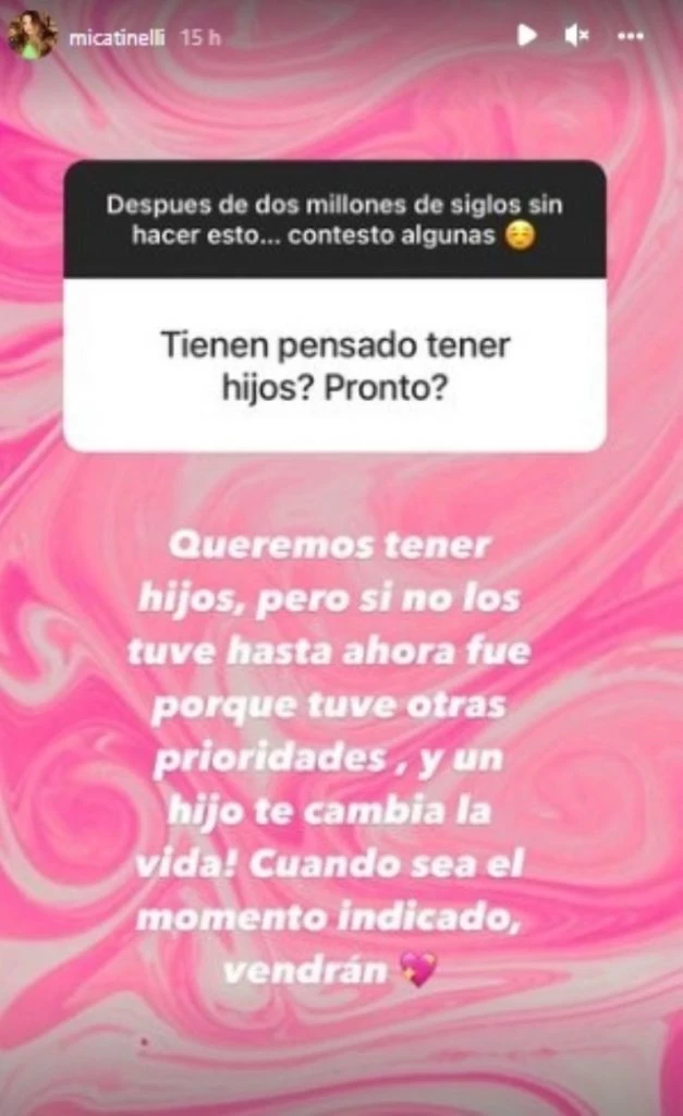 La historia de Mica Tinelli. Foto: Instagram.