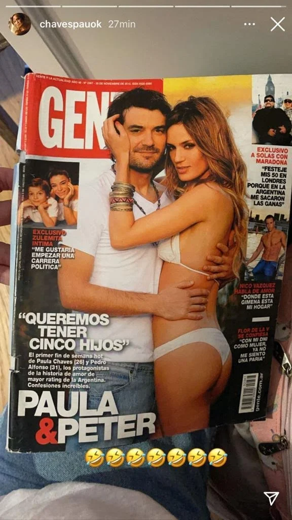 La tapa de GENTE de Paula Chaves y Pedro Alfonso.