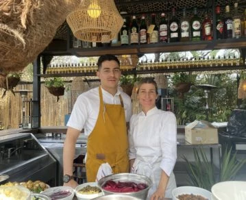 Pamela Villar y Diego Hernández Olave en Enero.