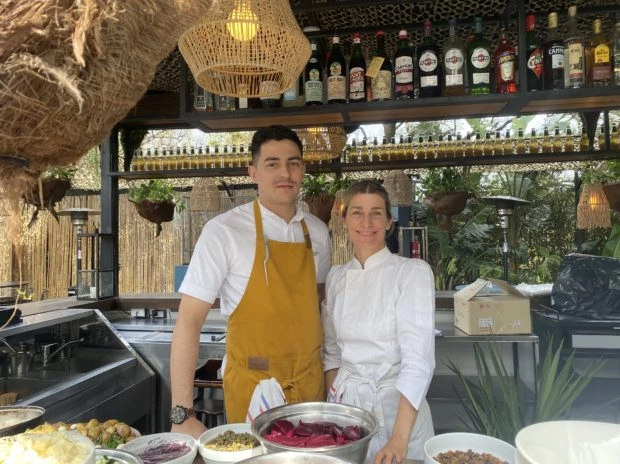 Pamela Villar y Diego Hernández Olave en Enero.