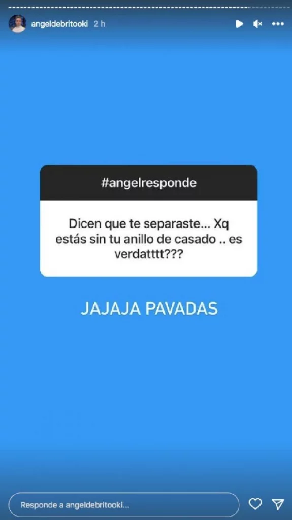La respuesta de Ángel de Brito ante los rumores de crisis con su pareja.