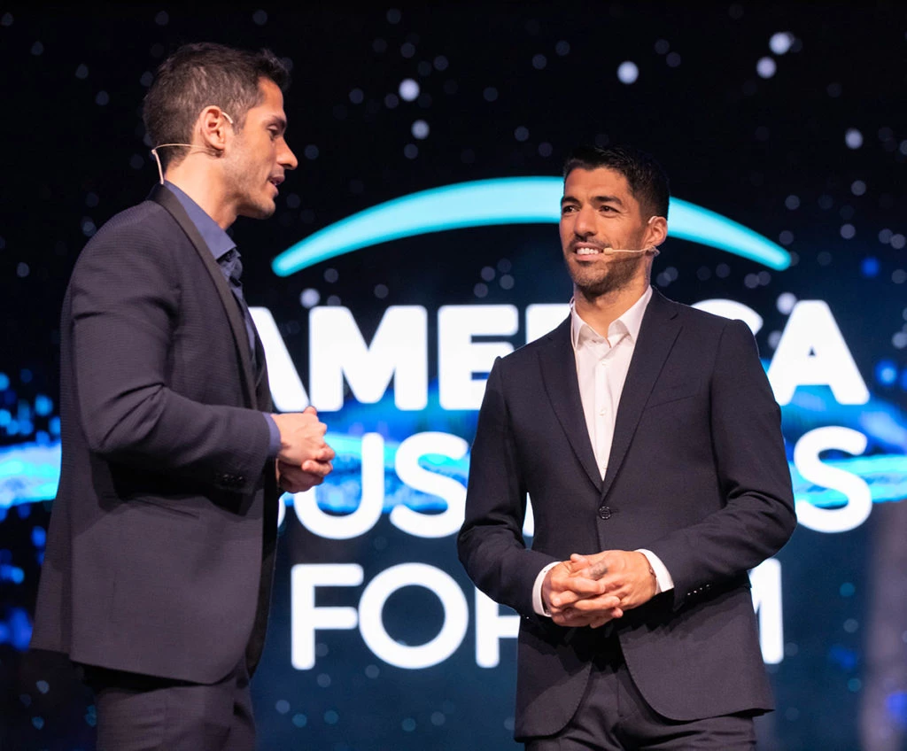 Ignacio Gonzalez Castro y Luis Suárez en America Business Forum 2022