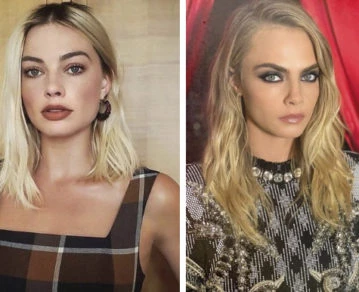 Robbie Margot y Cara Delevigne