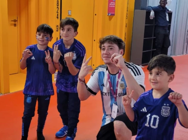 Paulo Londra, Thiago, Matheo y Ciro Messi