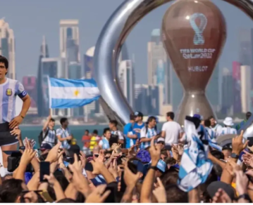 Banderazo argentino en Qatar: una multitud de hinchas se moviliza para apoyar a la Selección