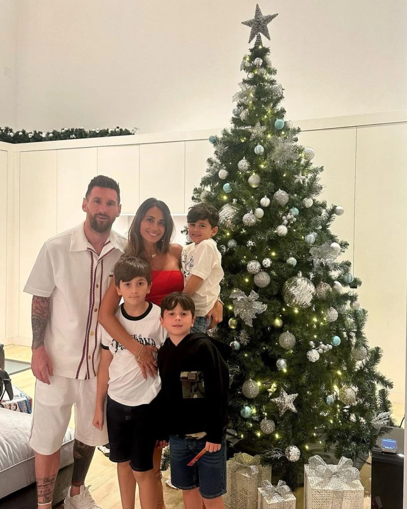 Familia Messi en navidad.