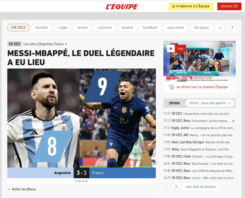 L Equipe cubre el título de Argentina en Qatar