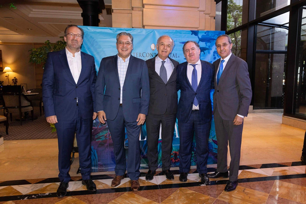 Karl Dhaene, Embajador de Bélgica en Argentina, Ariel Blufstein, relacionista diplomático, José Frederico Ludovice, Embajador de Portugal, Claudio Rozencwaig, Subsecretario de Política Exterior de la República Argentina y Fares Yassir, Embajador de Marruecos
