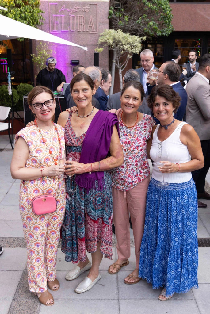 Donatella Cannova, Agregada Cultural de la Embajada de Italia, Diane Germaine Bourque Sirrs, esposa del Embajador de Canadá, Katlijn Versavel, esposa del Embajador de Bélgica e Isabel Ludovice, esposa del Embajador de Portugal