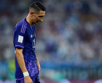 Ángel Di María, en el Mundial de Qatar, se lesionó
