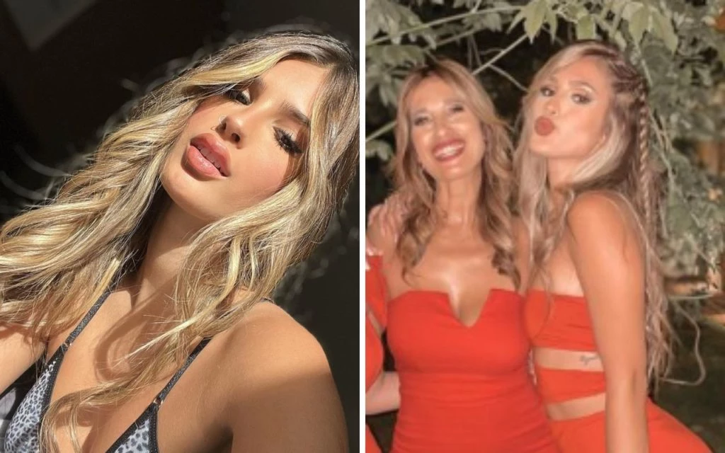 Julieta Poggio y Pato, su mamá. Foto archivo. 