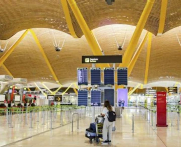 aeropuerto de Madrid, España