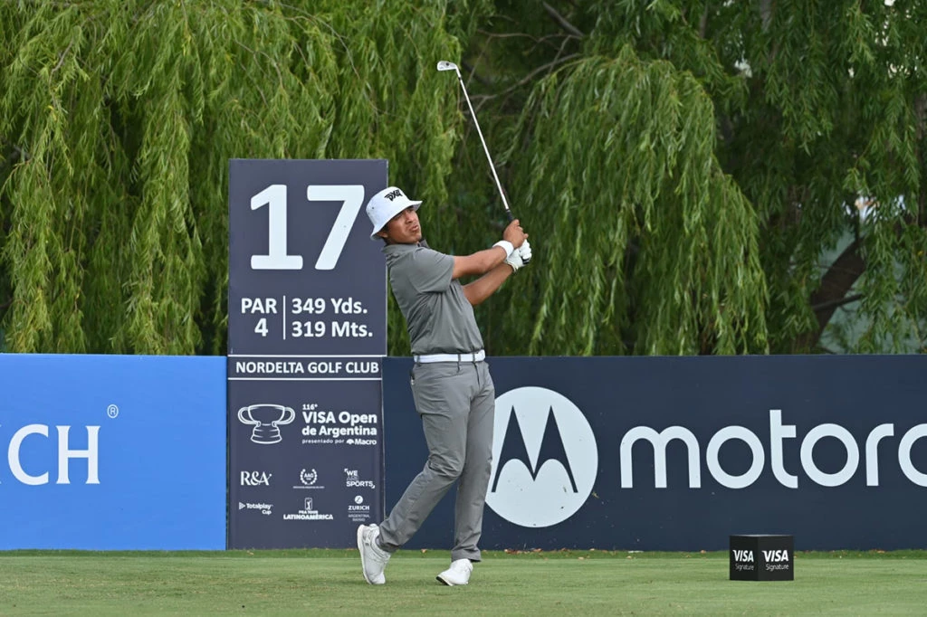 Augusto Núñez es el mejor argentino en el arranque del VISA Open de Argentina presentado por Macro. / Foto: Prensa AAG/Enrique Berardi.