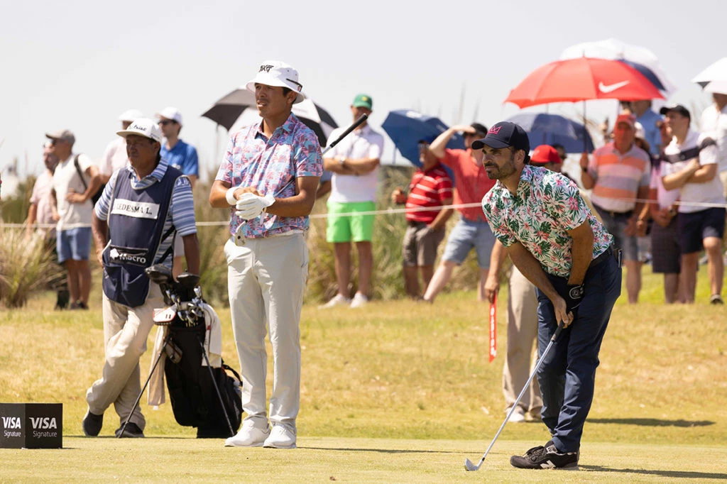 Santiago Bauni(derecha) y Augusto Núñez en el 116º VISA Open de Argentina