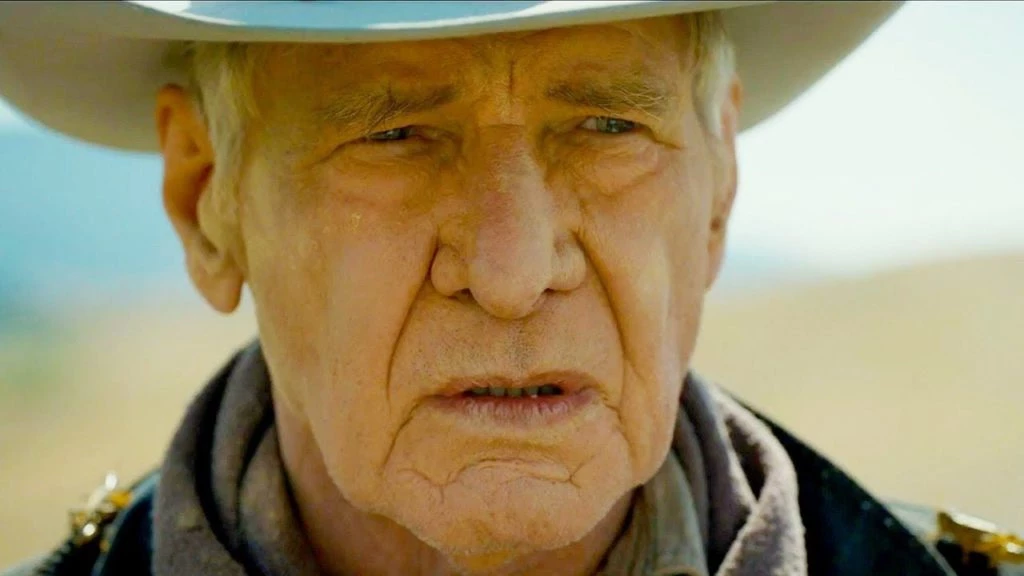 Harrison Ford durante la serie 1923. Foto captura de pantalla.
