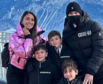 Las fotos de las vacaciones soñadas de Antonela Roccuzzo y Lionel Messi en la nieve