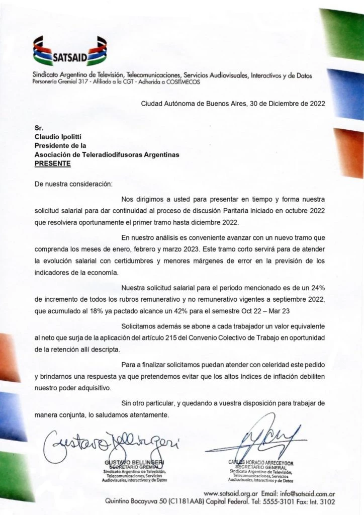 El reclamo del SATSAID