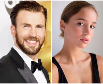 Chris Evans y Alba Baptist