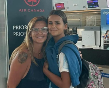 Amalia Granata se despidió de Uma, su hija, que se fue al exterior