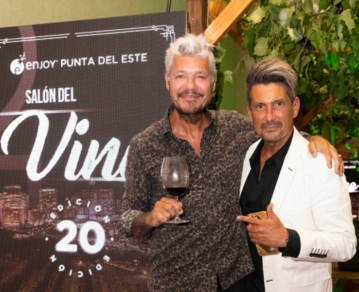 Marcelo Tinelli visitó el Salón del Vino en Punta del Este