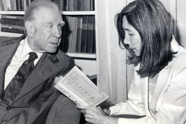 Borges y María Kodama
