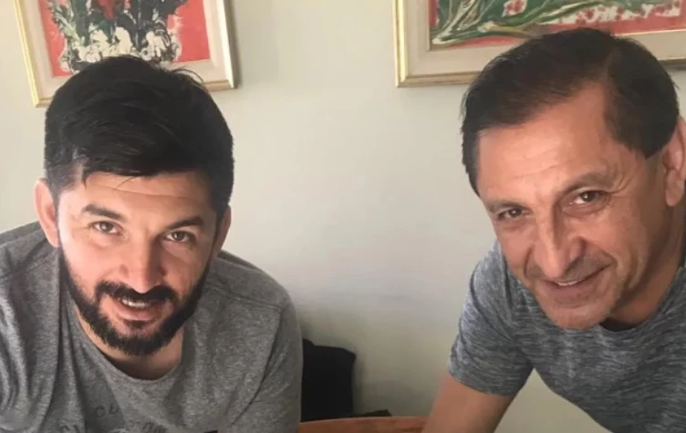 Ramón Díaz y su hijo Michael. Foto archivo